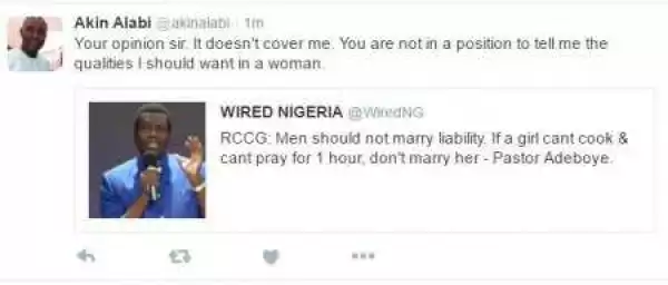 CEO Of NairaBet, Akin Alabi Blasts Pastor Adeboye Over " Marry A Girl Who Cannot Cook" Statement